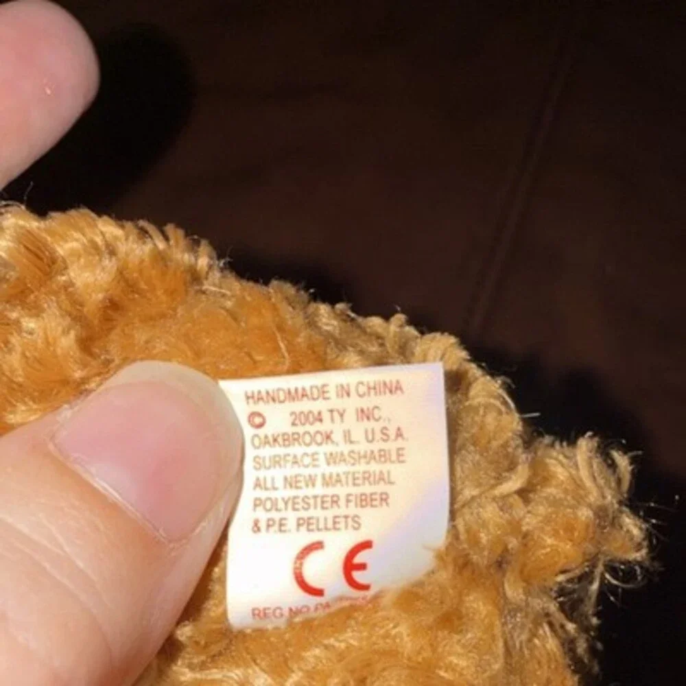 Ty Beanie Babies Whittle Bear Plush Beanbag 2004 Ages 3+ 4-7 Years